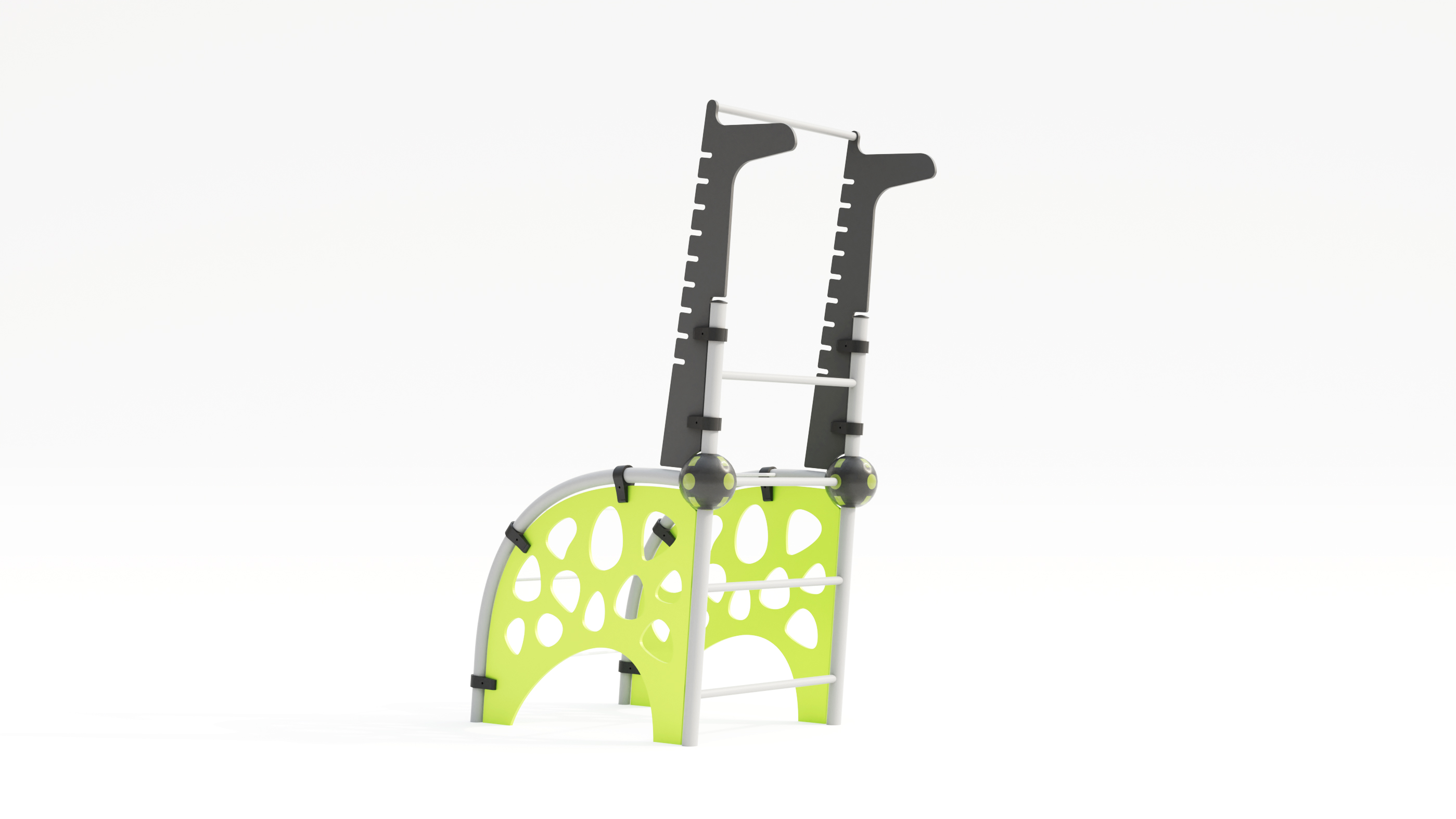 Freestanding climbing frame