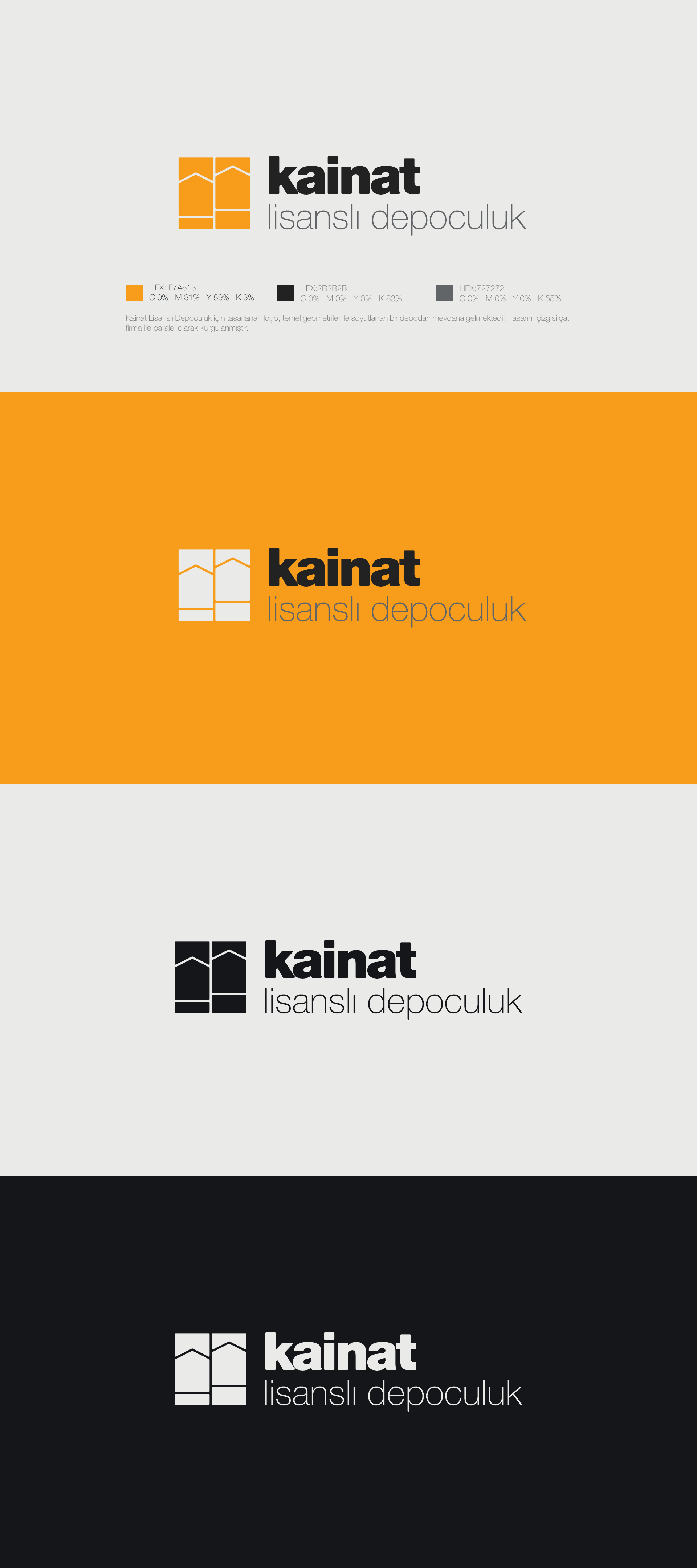 Kainat Lisanslı Depoculuk logo study sheet