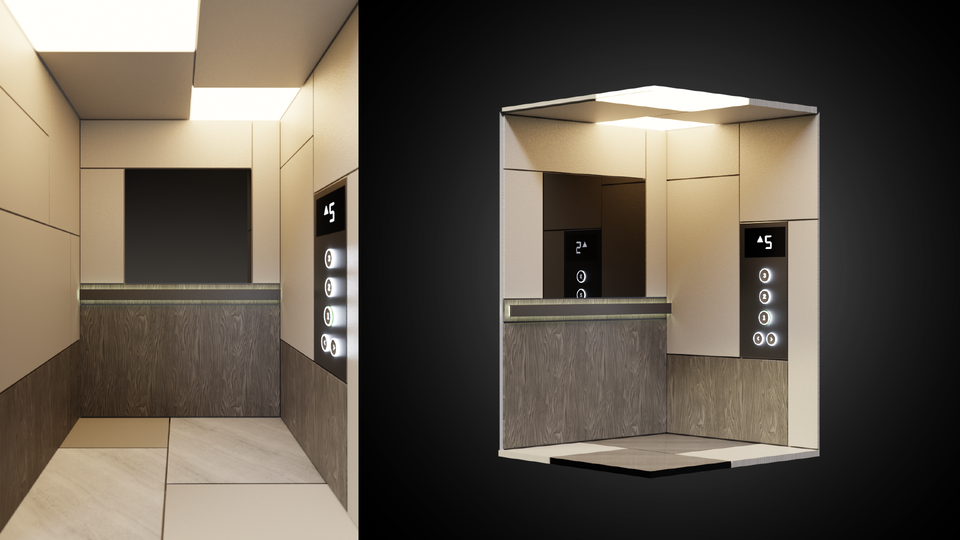 Cube elevator concept render