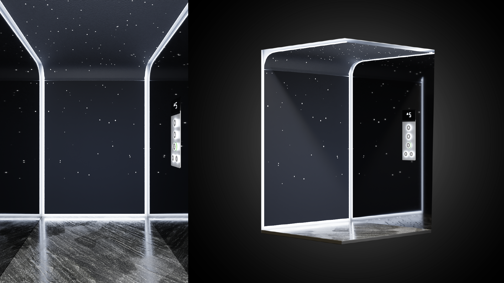 Space elevator concept render